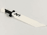 Minifigure, Weapon Sword with Skull Pommel with Molded Black Hilt Pattern (Ninjago Ivory Blade of Deliverance)