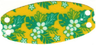 Cloth Hammock Oval 10 x 5 with Flowers and Leaves on Yellow Background Pattern