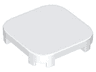 Tile, Modified 4 x 4 with Rounded Corners and 4 Feet