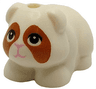 Guinea Pig, Friends Style with Black Eyes, Bright Pink Nose and Mouth, Dark Orange Eye Patches Pattern (Ruby)
