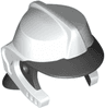 Minifigure, Headgear Fire Helmet with Molded Black Visor and Neck Protection Pattern