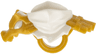 Minifigure Armor Shoulder Pads and Scarf with Molded Pearl Gold Dragon Head, Tail and Scabbard for 2 Katanas Pattern