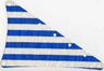 Cloth Sail Triangular 14 x 22 with Blue Thin Stripes Pattern
