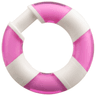 Minifigure, Utensil Life Preserver with Molded Trans-Dark Pink Sections Pattern