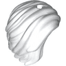 Minifigure, Hair Mid-Length, All Swept to Right Side, Hole on Top - Hard Plastic