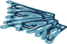 Cloth Wing Dragon Left, Medium Azure and Tattered with Dark Blue Veins Pattern