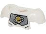 Minifigure Armor Breastplate with Shoulder Pads and 2 Back Studs with Light Bluish Gray Panels and Gold and Black Classic Space Logo Pattern (BAM)