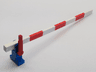 Train Level Crossing Gate Type 1, Assembly with Blue Base & Red Handle (Left)