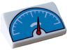 Slope 30 1 x 2 x 2/3 with Dark Azure Weight Scale with Red Pointer Pattern