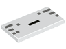 Tile 2 x 4 with Black and Dark Bluish Gray Rectangles Pattern (Minecraft Ghast Mouth)