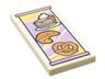 Tile 2 x 4 with Pie, Croissant and Pretzel Menu Pattern