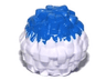 Minifigure, Utensil Cheerleader Pom Pom with Blue Top Pattern