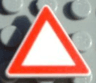 Road Sign 2 x 2 Triangle with Clip with Yield Pattern