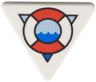 Road Sign 2 x 2 Triangle with Clip with Coast Guard Logo on Triangle Pattern