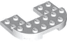 Plate, Round 4 x 6 x 2/3, Raised 2 x 6 and 2 x 2 Cutout