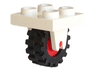 Plate, Modified 2 x 2 with Wheel Holder Bottom with Red Wheel with Black Tire Offset Tread Small (8 / 3464c02)