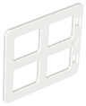 Duplo Door / Window Pane 1 x 4 x 3 with 4 Same Size Panes Square Corners