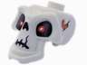 Minifigure, Head, Modified Skull with Red Eyes, Cracks, and Worm Pattern