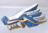 Dragon Head (Ninjago) Jaw Upper with Medium Blue Sections and Orange Stripes Pattern