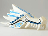 Dragon Head (Ninjago) Jaw Upper with Medium Blue and Dark Blue Sections and Ice Spirit Pattern