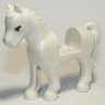 Horse, Friends Style with 2 x 2 Cutout with Bright Light Blue Eyes and 3 Black Eyelashes Pattern