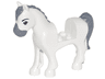 Horse, Mini Doll Style with 2 x 2 Cutout with Reddish Brown Eyes and Dark Bluish Gray Blaze, Nose and Tail Pattern