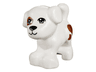 Dog, Friends Style, Puppy, Standing with Bright Light Blue Eyes, Black Nose and Mouth, Reddish Brown Patch and Spots Pattern (Charlie / Jacky)