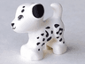 Dog, Mini Doll Style, Puppy, Standing with Medium Lavender Eyes, Black Nose, Mouth, and Spots Pattern (Friends Cookie)