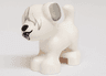 Dog, Mini Doll Style, Puppy, Standing with Fur over Eyes, Black Nose, Open Mouth with Bright Pink Tongue and Light Bluish Gray Ears Pattern (Disney Max)