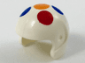 Minifigure, Headgear Helmet Sports / Flight with 5 Large Multicolor Polka Dots Pattern