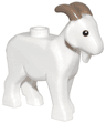 Goat with Black Eyes, Dark Tan Horns Pattern