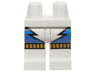 Hips and Legs with Blue Lightning Panels and Gold Knee Straps Pattern