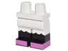 Hips and Legs with Ruffles, Black Lower Legs and Dark Pink Feet Continuing on Sides Pattern (Minnie)