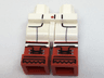 Hips and Legs with Molded Red Lower Legs / Boots and Printed Red Diamond Button and Pocket Ends on Skirt, Black Laces and Shoe Tips Pattern