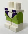 Hips and Legs with Dark Purple and White Leotard and Lime Legs Pattern