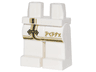 Hips and Legs with Robe Tails with Black and Gold Trim, Gold Clasp and Ninjago Logogram 'NINJA' Pattern