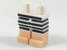 Hips and Legs with 5 Black Stripes, Light Nougat Boots Pattern