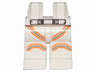 Hips and Legs with Black Outlined Belt, Dark Bluish Gray and Orange Stripes Pattern