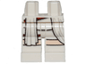 Hips and Legs with Flowing Robe and Dark Red Strap Pattern