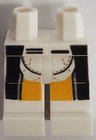 Hips and Legs with Black and Bright Light Orange Stripes and Stitching Pattern