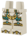 Hips and Legs with Robe Ends with Clouds and Dark Turquoise Trim, Gold Armor, Knee Straps, and Boot Tips Pattern