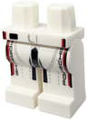 Hips and Legs with 'PORSCHE', Black and Red Stripes, and Silver Lines and Stitching Pattern