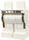 Hips and Legs with Belt, Black and Orange Stripes, and Silver Stitching Pattern
