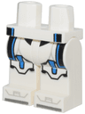 Hips and Legs with Black Kama Ends, Blue Knee Pads, and Silver Toes Pattern