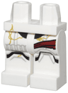 Hips and Legs with SW Stormtrooper Black and Light Bluish Gray Markings, Dark Red Bandages, and Gold Cracks Pattern