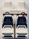 Hips and Legs with Dark Blue Knee Plates, Boot Tips and Red Stripe Pattern (Iron Legion)