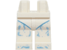 Hips and Legs with Super Hero Costume with Medium Blue Leotard Outline and Bright Light Blue Spots Pattern