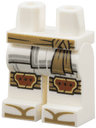 Hips and Legs with Dark Tan Sash, Knee Wrappings, and Sandals, Robe Ends with Light Bluish Gray Hems, Reddish Brown Knee Pads, Gold Trim Pattern