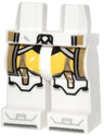 Hips and Legs with SW Clone Trooper Armor, Yellow Markings, Dark Tan Kama and Tattered Knee Pads Pattern