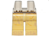Hips and Bright Light Yellow Legs with Creased and Dust Stains Pattern